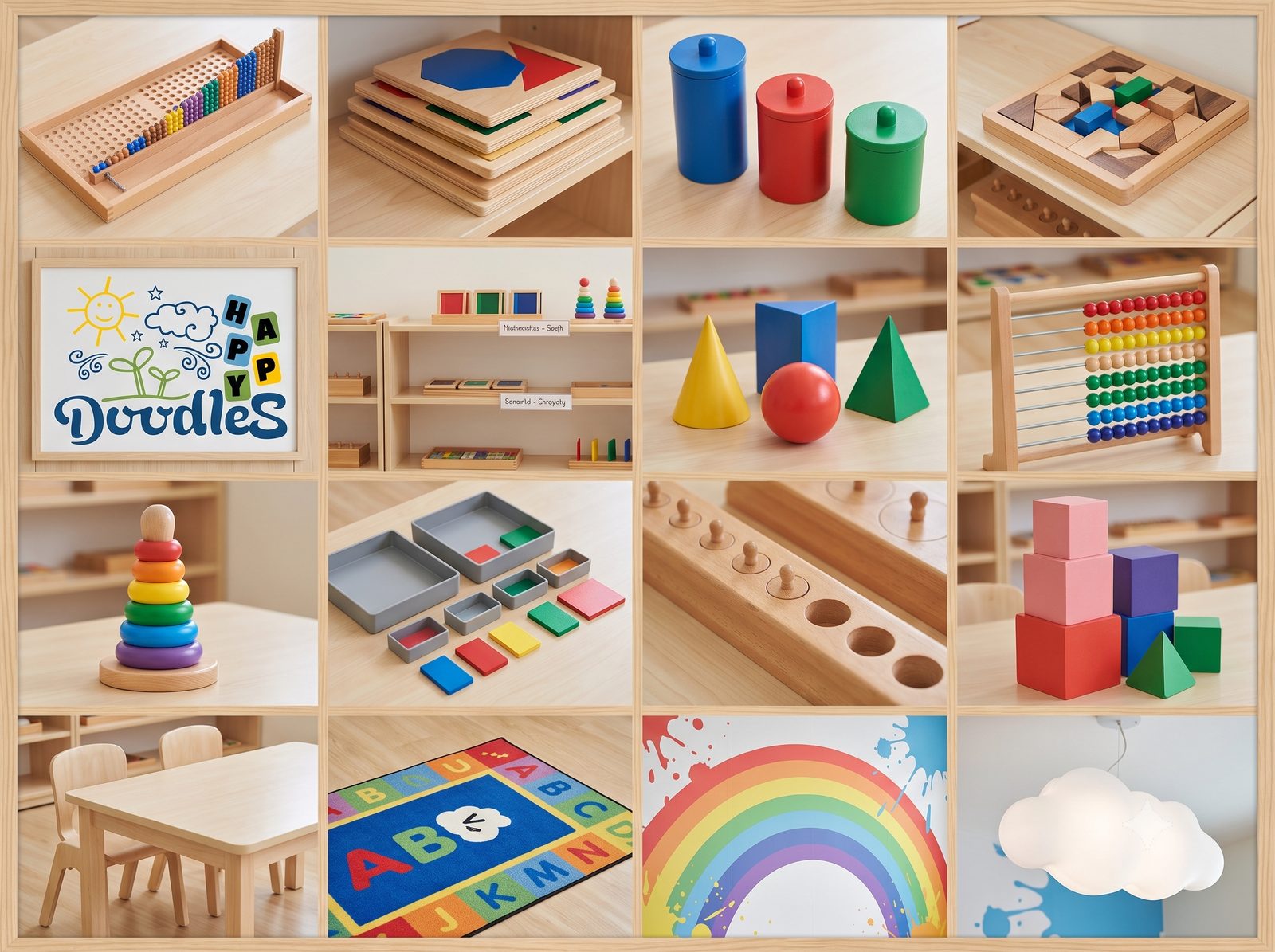 Learning materials in a Happy Doodles classroom